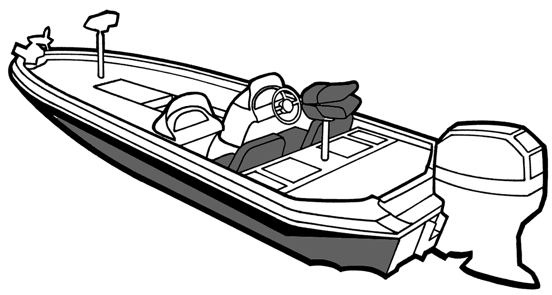 Angled-Transom Bass Boat side profile