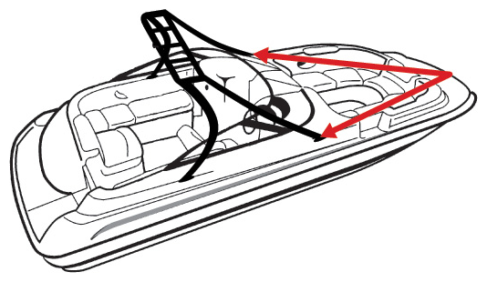 Deck Boat with Ski Tower side profile
