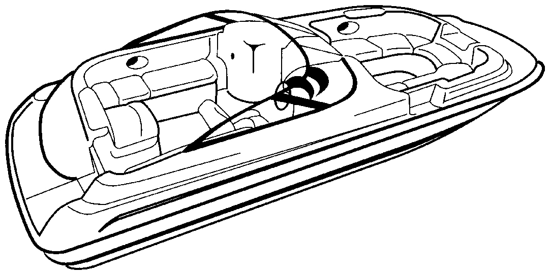 Deck Boat with Windshield or Side Console side profile