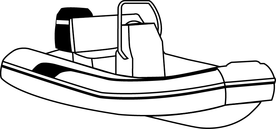 Blunt-Nose Inflatable with Console side profile