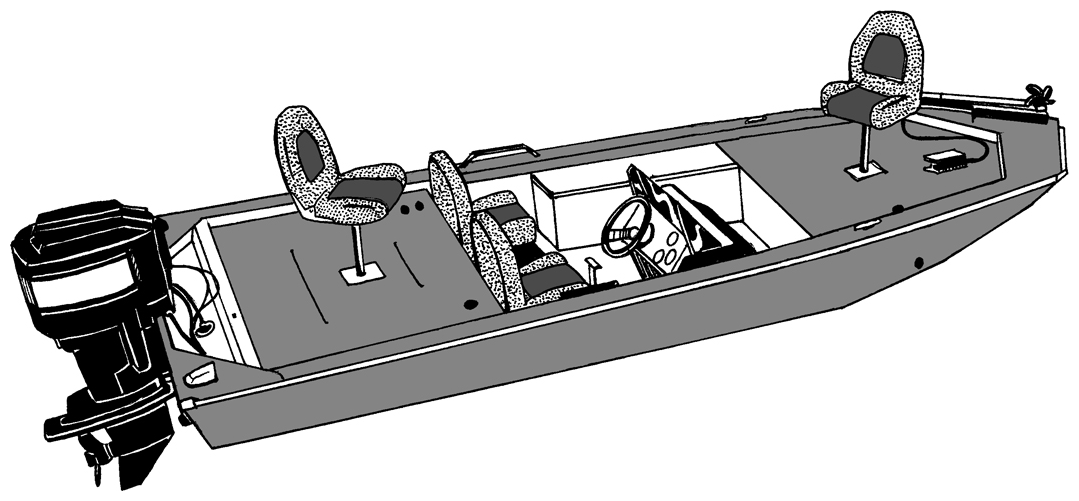 Jon-Style Bass Boat side profile