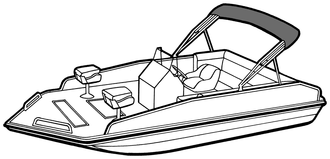 Modified-V Performance Deck Boat side profile