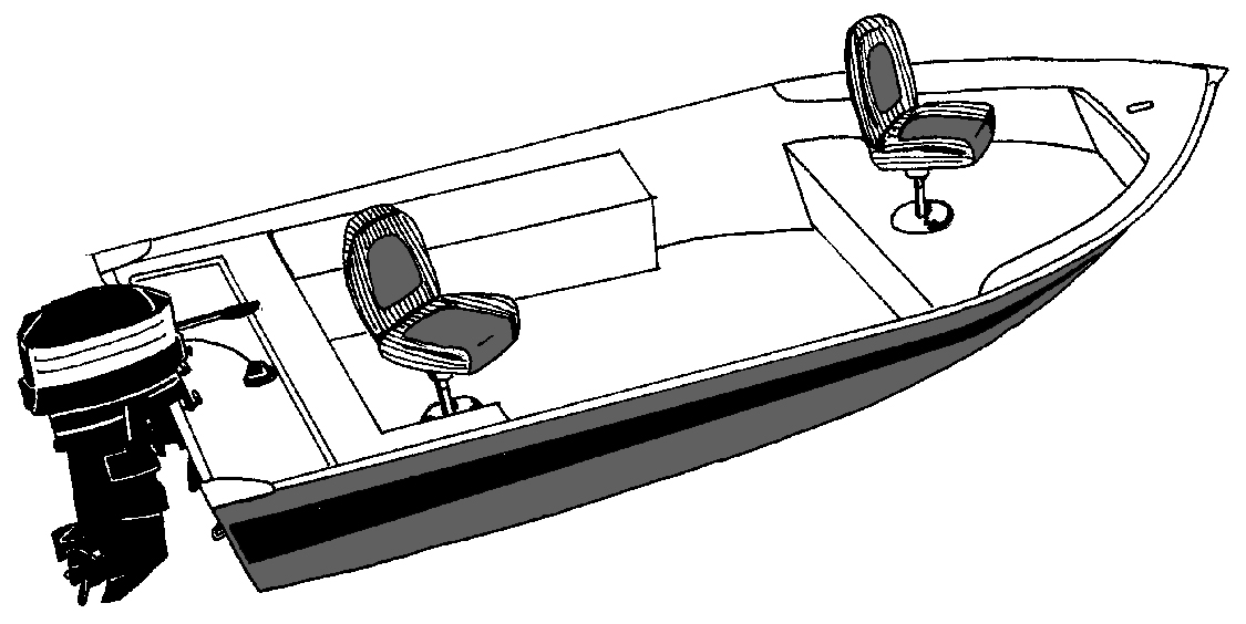 V-Hull Fishing Boat, Narrow Series side profile