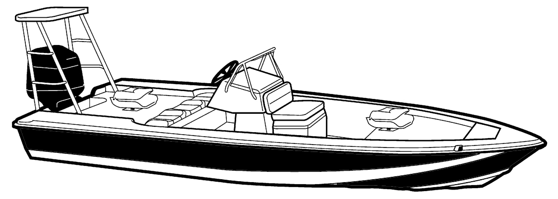 Center Console Skiff with Poling Platform side profile