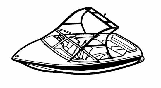 Tournament Ski Boat with Tower side profile