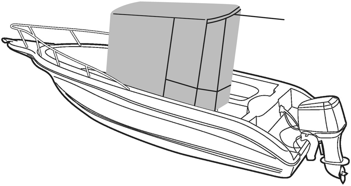 T-Top or Hard-Top Boat side profile