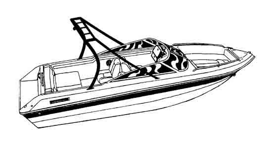 V-Hull Runabout with Ski Tower side profile
