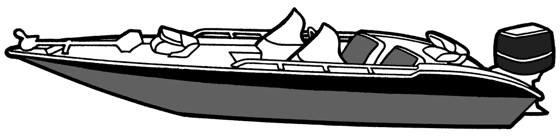 Wide Bass Boat side profile