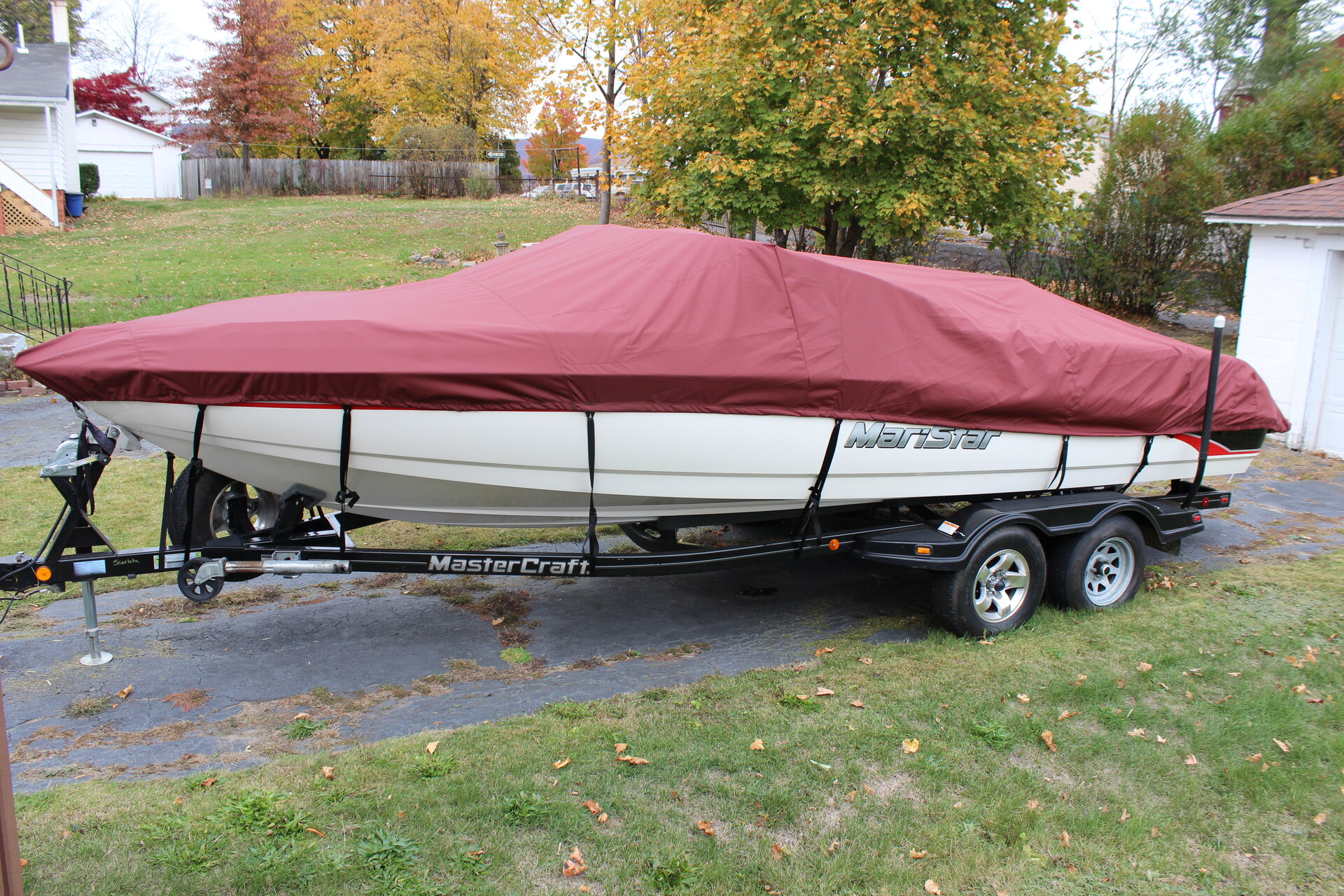 Custom-fit cover installed on Mastercraft Maristar 230 VRS Inboard