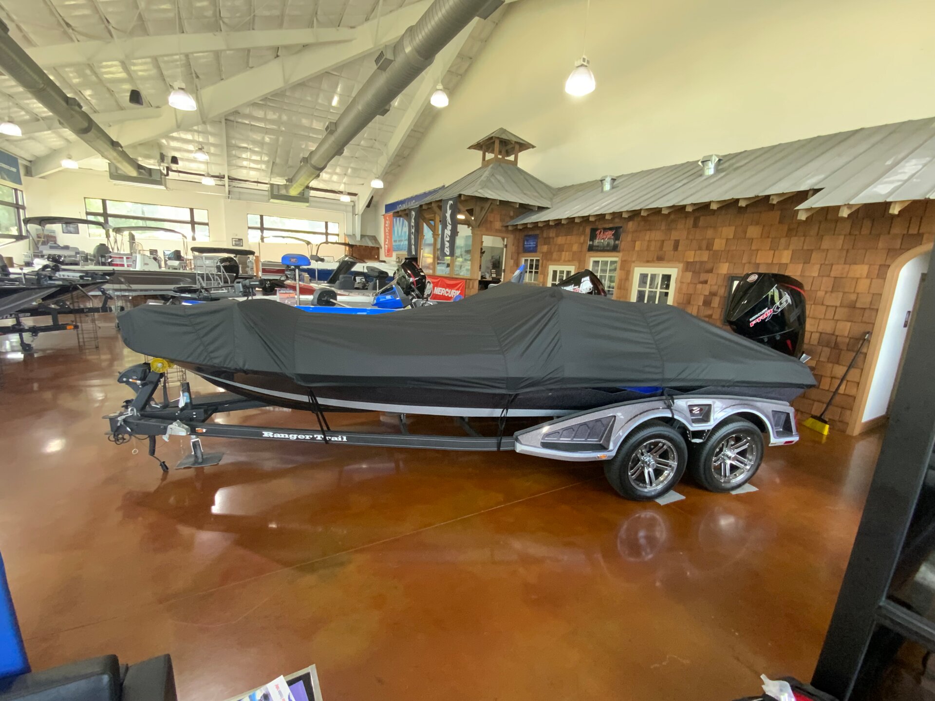 Custom-fit cover installed on Ranger Z520R CUP DC Outboard