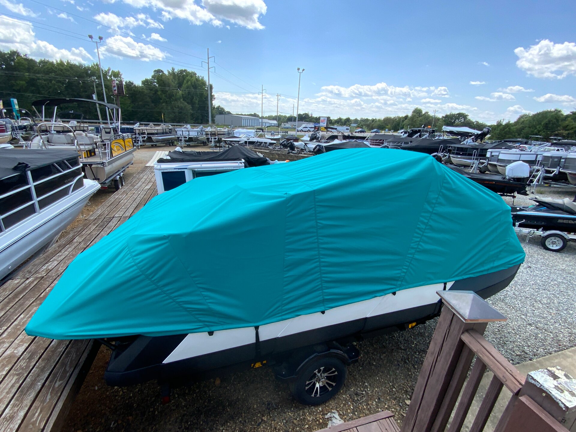 Custom-fit cover installed on Sea Doo Switch Cruise 18 Inboard Outboard