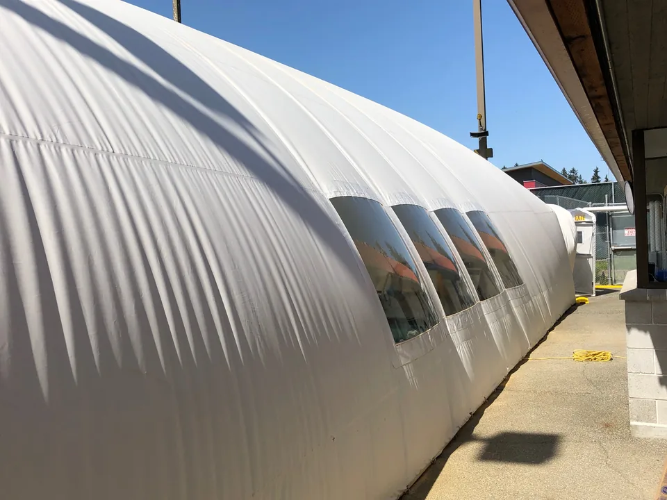 Commercial Ameri-Dome with a row of clear viewing panels