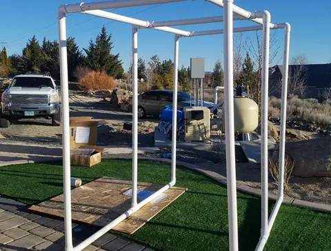 Customer-built PVC airlock frame