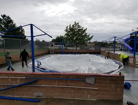 Preparing the enclosure at a construction site