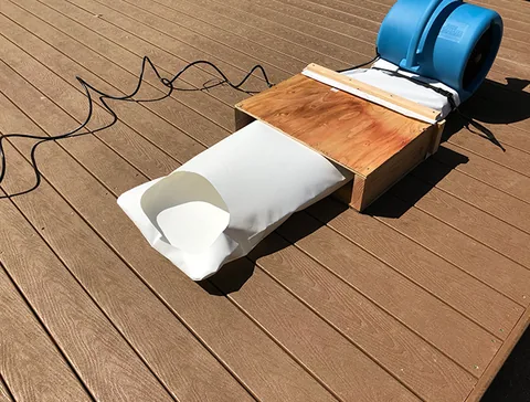 Air flow duct support