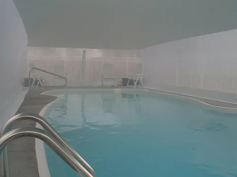 White Pool Dome - Inside, without or before a dome heater.