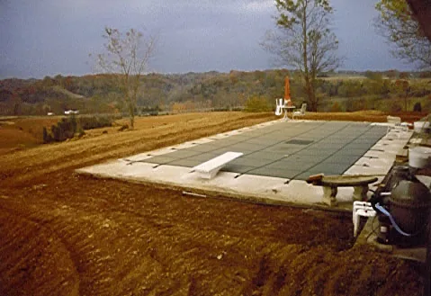 Pool before dome installation