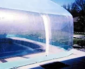 Aqua pool dome - Exterior view of dome entry