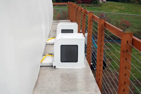 Dual blowers and Dome Heaters supporting an air dome