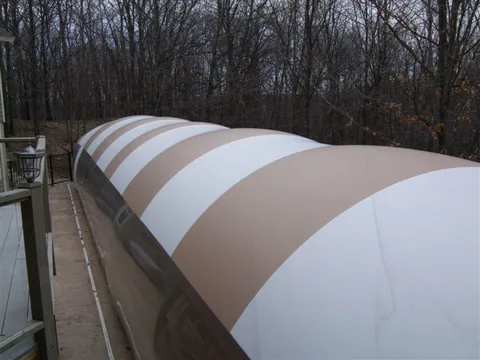 Inflatable swimming pool dome