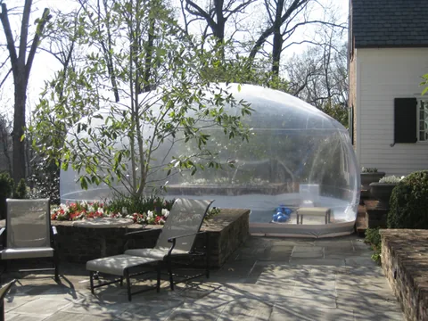 Clear-top swimming pool dome photo 3