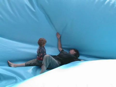 Children enjoying a play dome