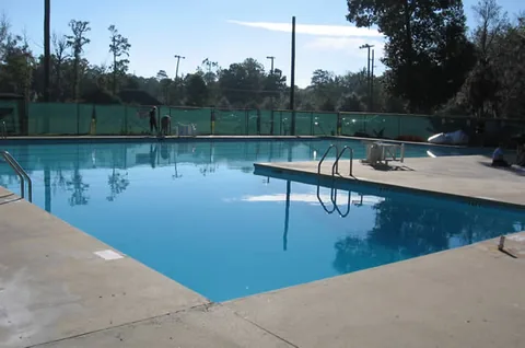 Pool deck before air-dome installation