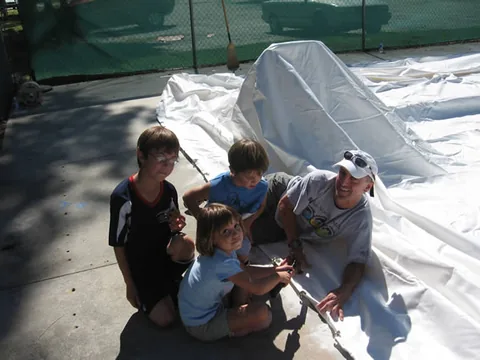 Installing a dome can even be a family affair