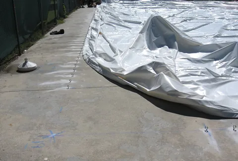 Dome corners are pulled round and final anchors are drilled