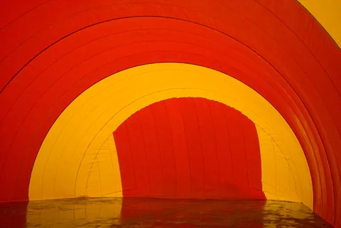 Wide interior view of the fully inflated Sport Dome