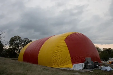 Wide exterior view of the inflated Sport Dome