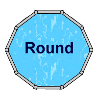 Round above-ground pool shape diagram