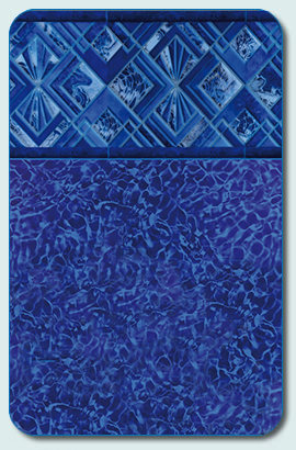 Diamond Deco Bahama Brilliant Blue Liner Pattern