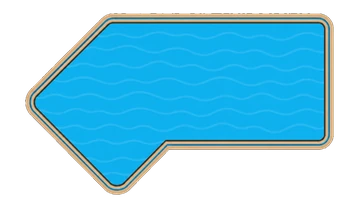Lazy L dogleg and boomerang left inground pool shape diagram