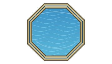 Octagon inground pool shape diagram