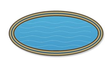 Oval inground pool shape diagram