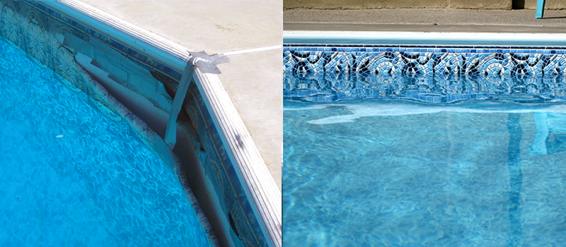 Before and after Ameri-Shield liner repair photo set one