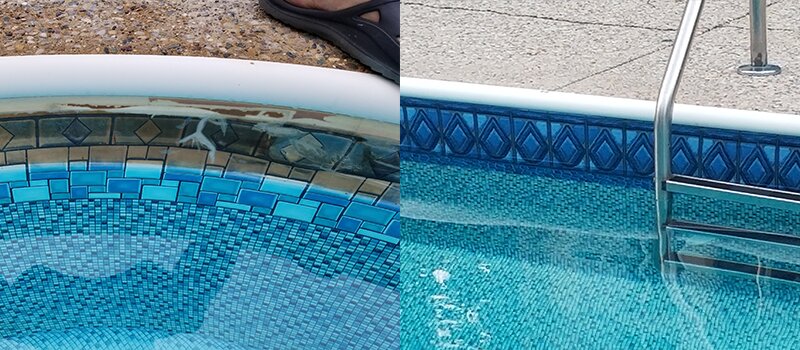 Before and after Ameri-Shield liner repair photo set six