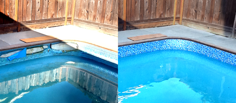 Before and after Ameri-Shield liner repair photo set four