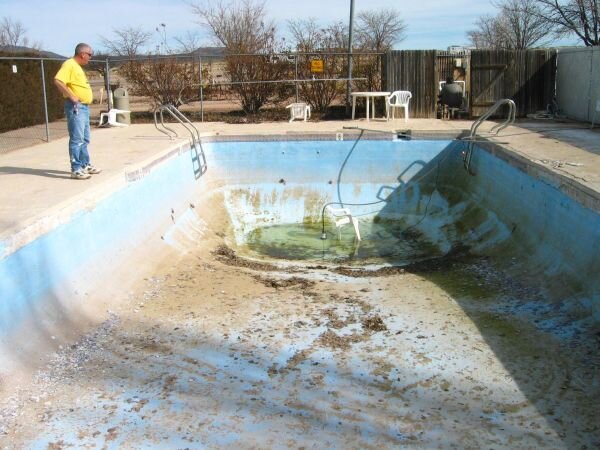 Pool before vinyl liner retrofit