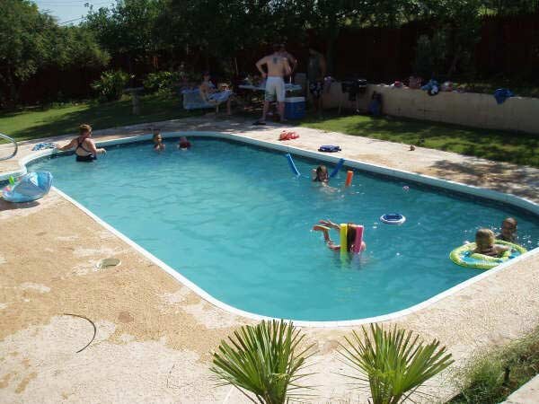 This Polynesian style pool is now swimmable again.