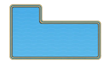 True L left inground pool shape diagram