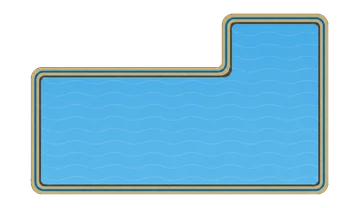 True L right inground pool shape diagram