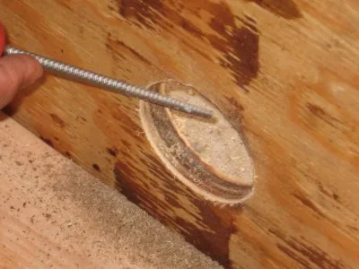 Filing the edge of the wall opening