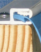 Top of Wall liner track with liner and t-lock