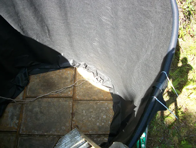 Padding being positioned inside the tank