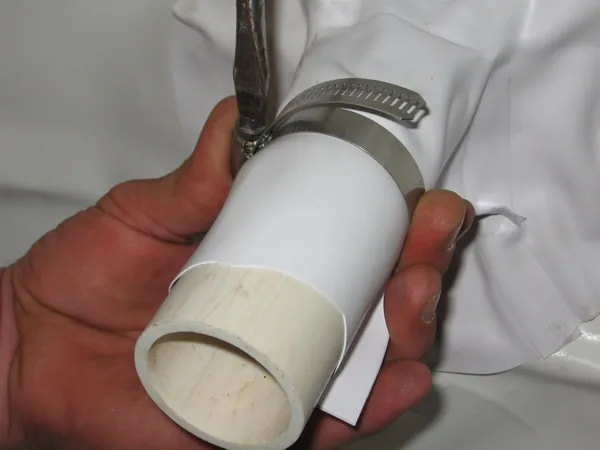 Adding stainless steel hose clamp #1