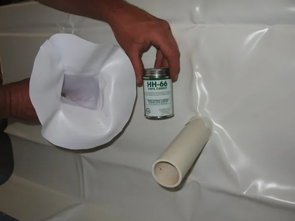 HH66 vinyl glue used to secure hat